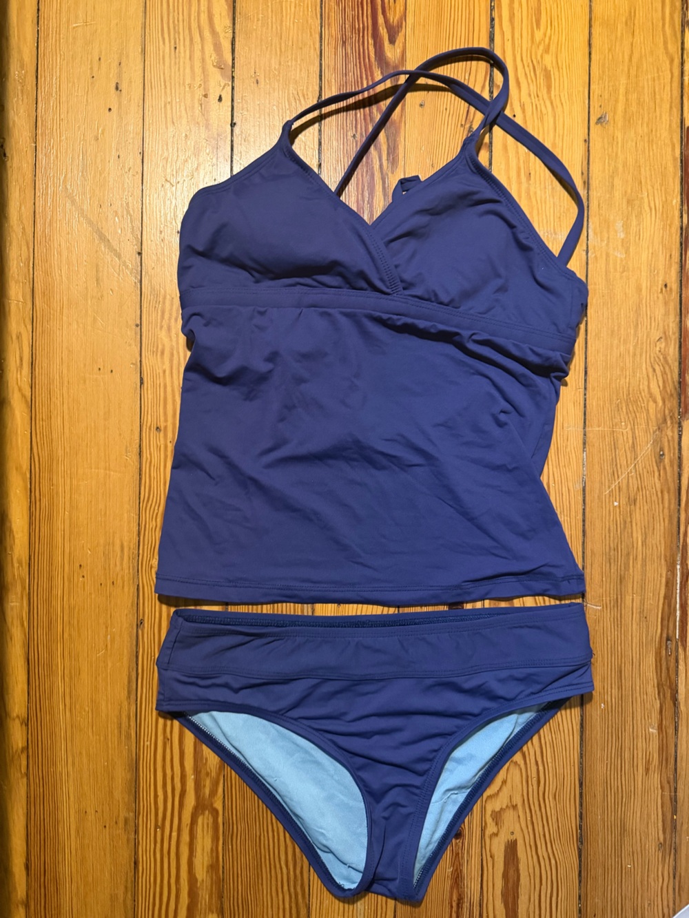 Title Nine Navy Blue Tankini set in Small